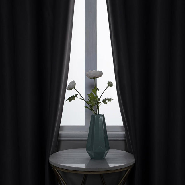 Cortina opaca térmica amarilla para habitación