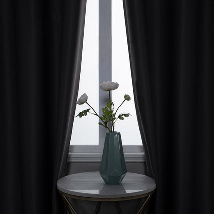 Cortina opaca térmica amarilla para habitación