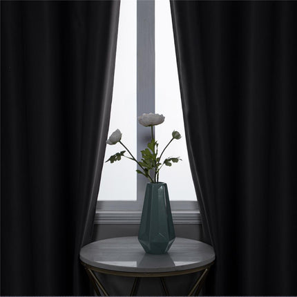 Cortina Opaca Lisa Marrón para Dormitorio