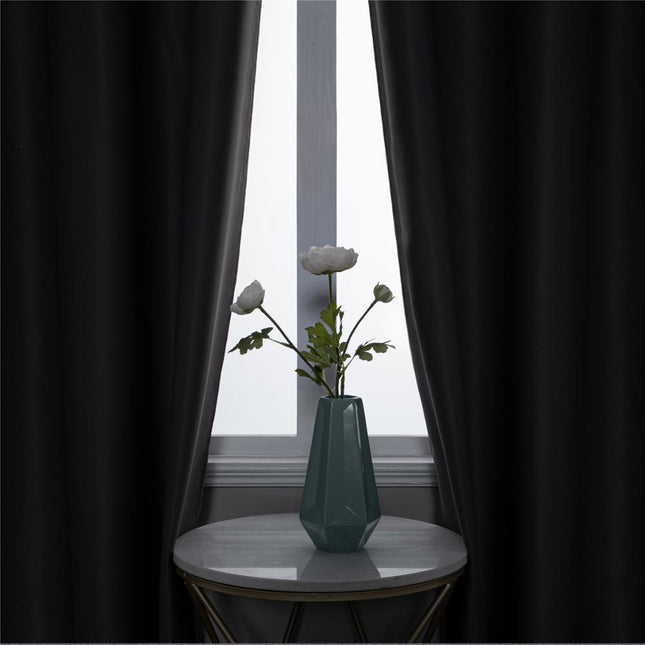 Cortina Opaca Lisa Marrón para Dormitorio