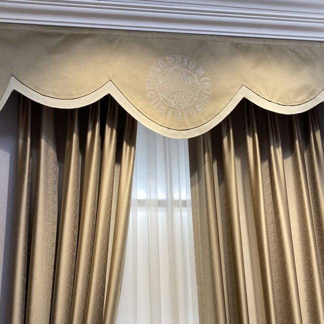 Cortina Opaca Decorativa con Hilo Brillante