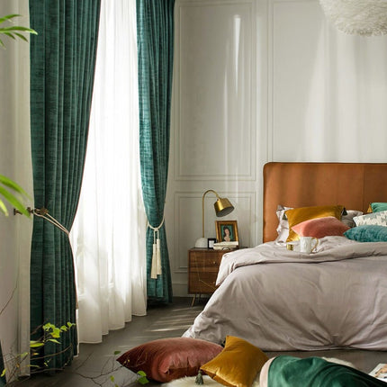 Cortina opaca de terciopelo para salón