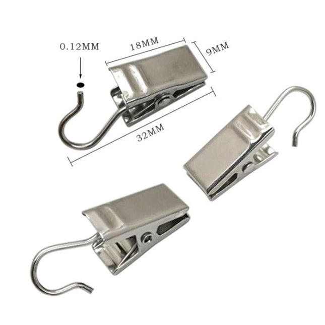 Ganchos con pinzas para colgar cortinas