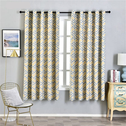 Cortina moderna con estampado de chevron