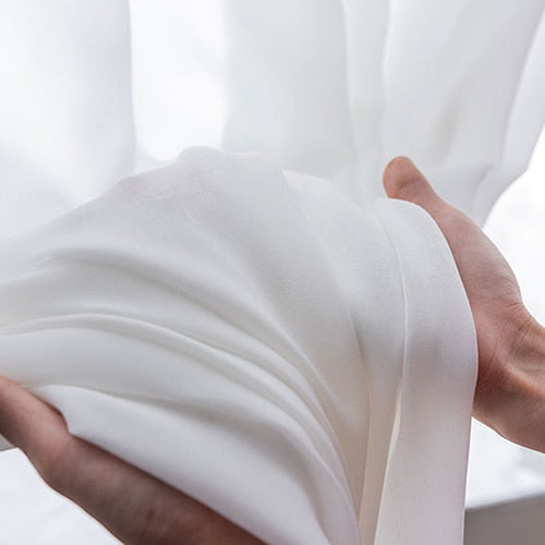 Visillo Blanco Efecto Lino Translúcido