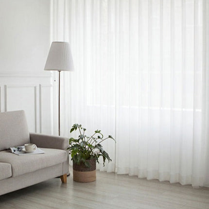 Cortina Visillo Blanco Tela Ligera