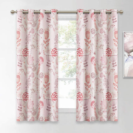 Cortina con estampado floral para salón