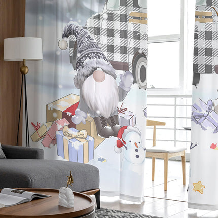 Visillo de Navidad con gnomos