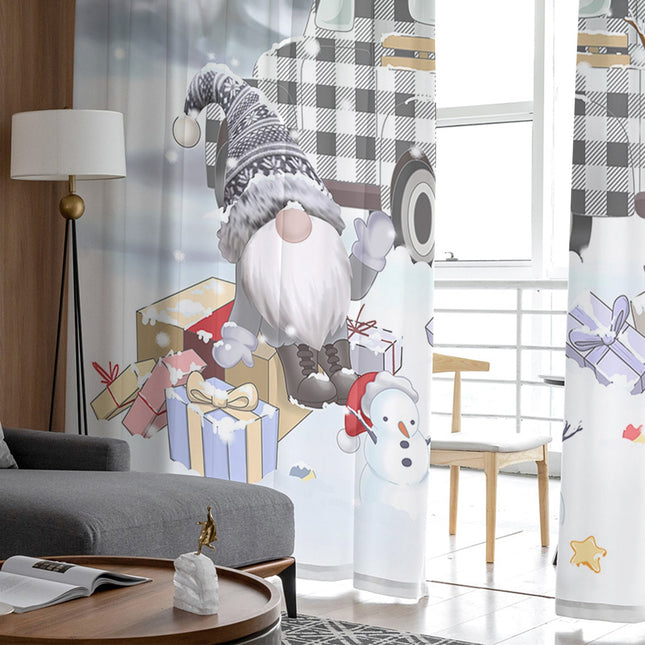 Visillo de Navidad con gnomos