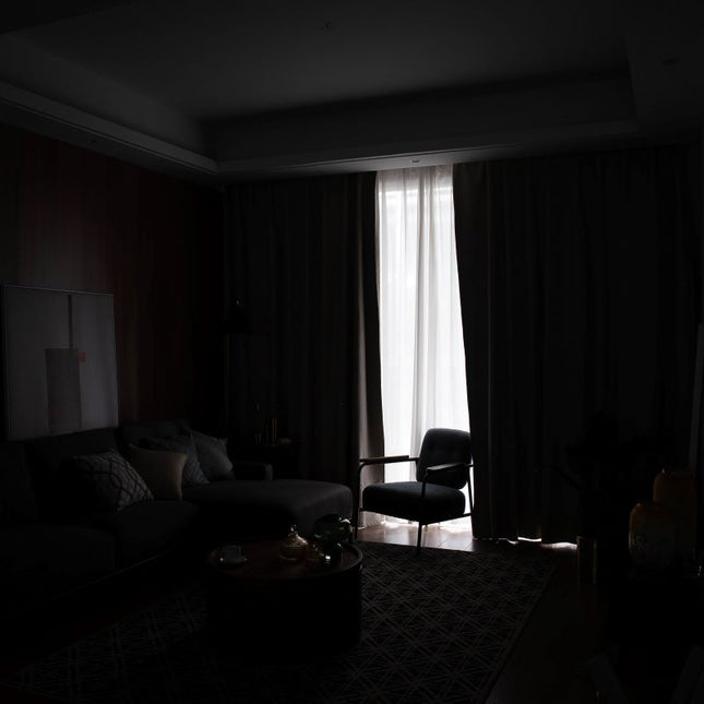 Cortina Opaca Efecto Lino Salmón