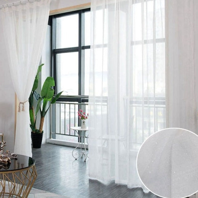 Visillo brillante con hilos de lúrex