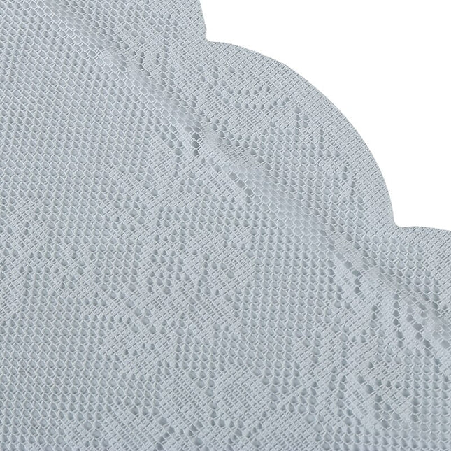 Visillo de encaje floral borde ondulado