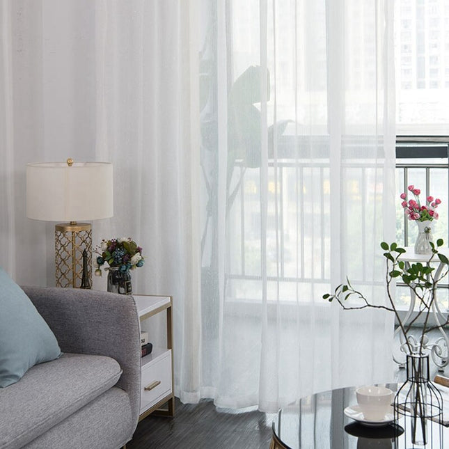 Visillo brillante con hilos de lúrex