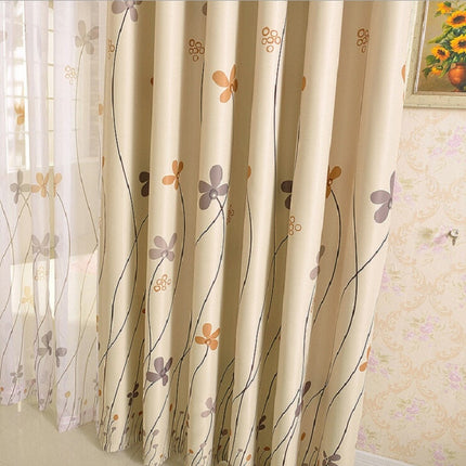 Cortina opaca con estampado abstracto simple