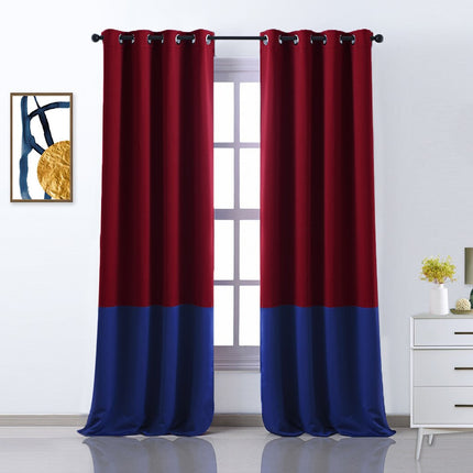 Cortina opaca bicolor para salón moderno