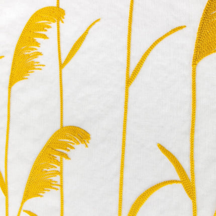 Visillo de lino bordado juncos amarillos