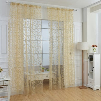 Visillo Blanco con Diseño Arabescos