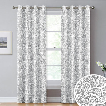 Cortina con estampado de cachemira