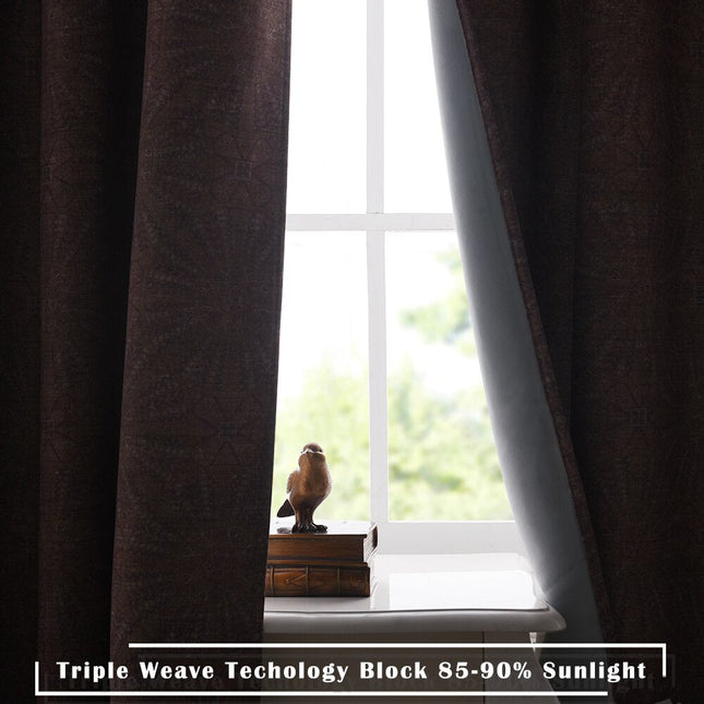 Cortina opaca con estampado mandala