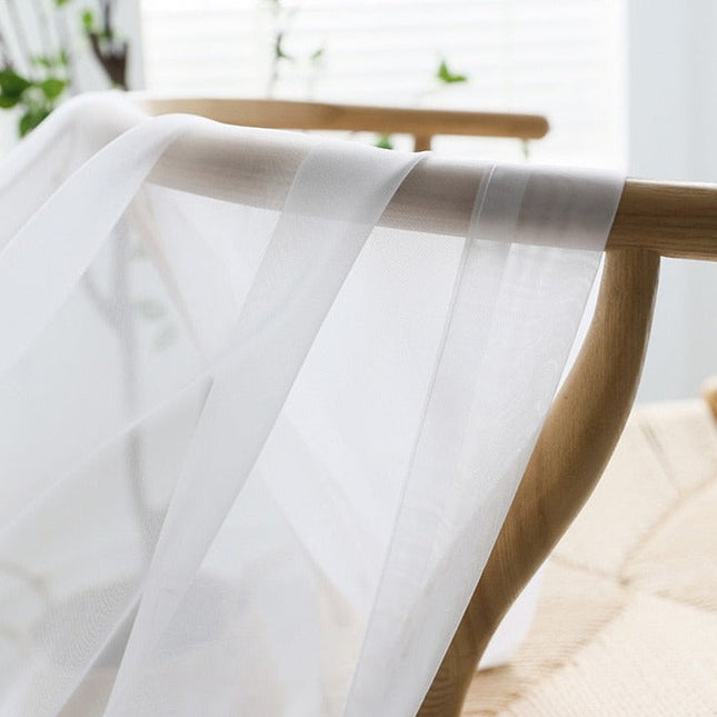 Visillo Blanco para Salón Moderno