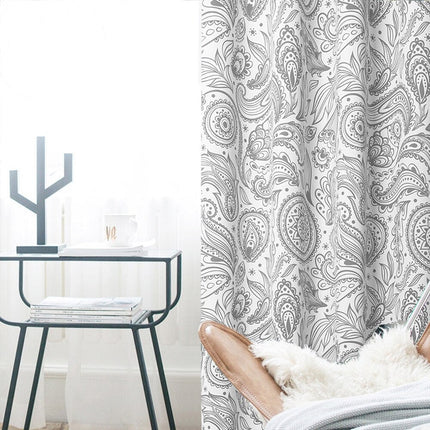 Cortina con estampado de cachemira