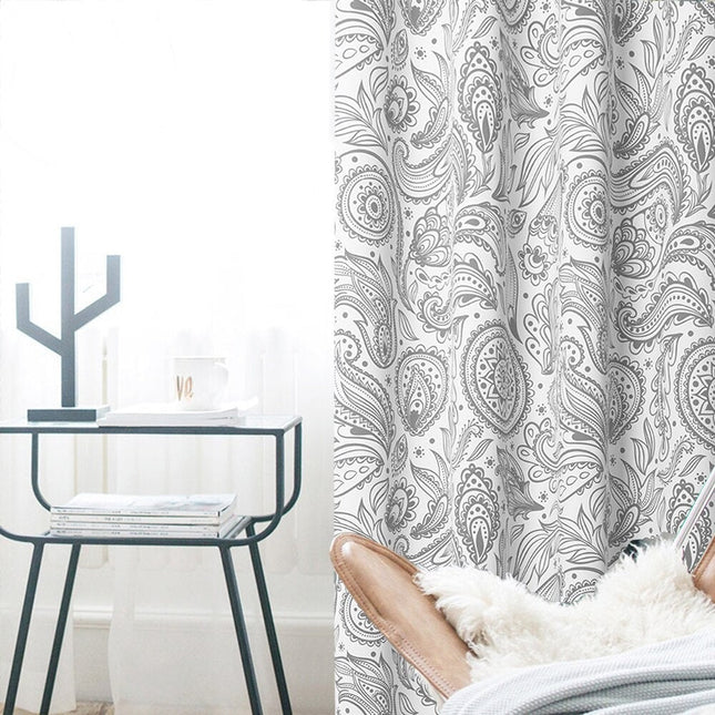 Cortina con estampado de cachemira