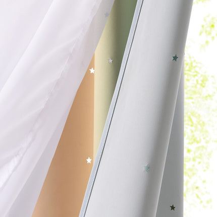 Visillo de exterior con pequeñas estrellas