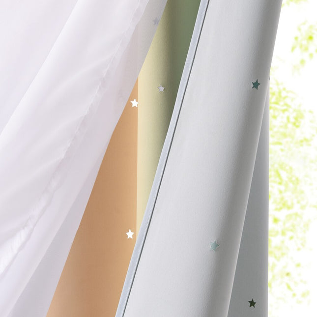 Visillo de exterior con pequeñas estrellas