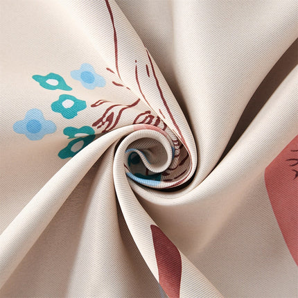 Cortina opaca con estampado árboles modernos