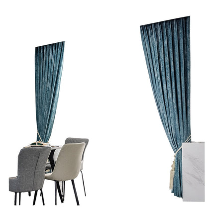 Cortina opaca de chenilla para salón