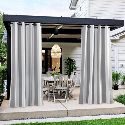 Cortina de Exterior a Rayas Impermeable