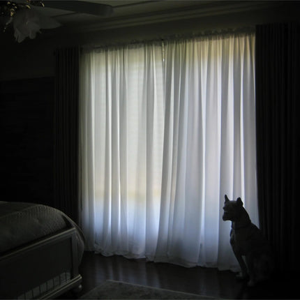 Cortina Visillo Blanco Tela Ligera