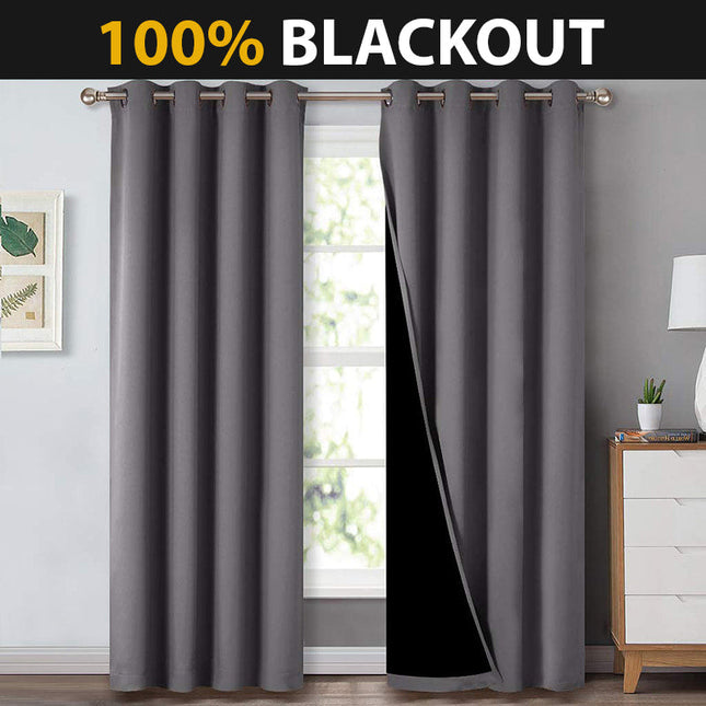 Cortina Térmica Opaca Tono Gris