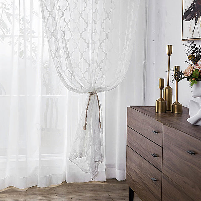 Visillo con estampado geométrico marroquí