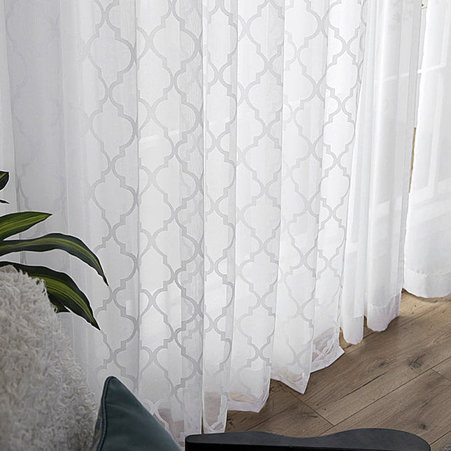 Visillo con estampado geométrico marroquí