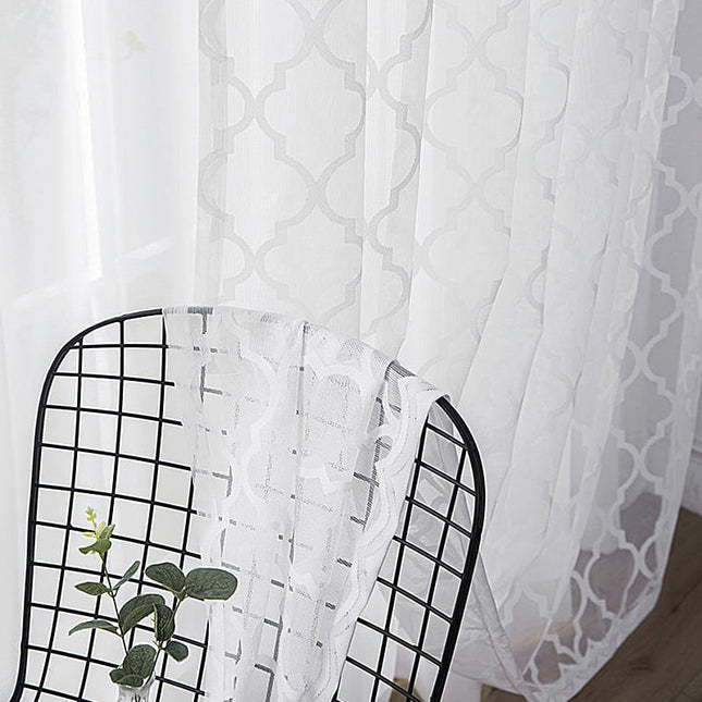 Visillo con estampado geométrico marroquí