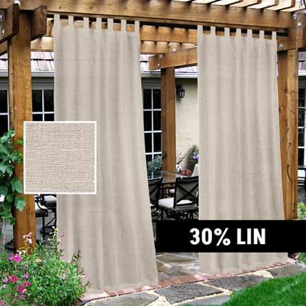 Cortina de lino para porche exterior
