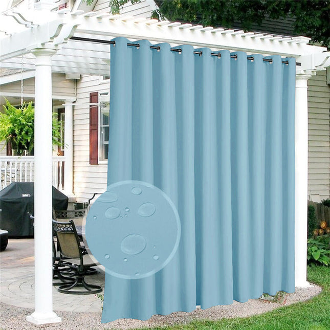 Cortina de exterior azul cielo impermeable