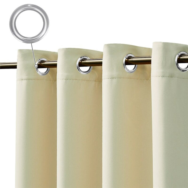 Cortina de exterior opaca color crema