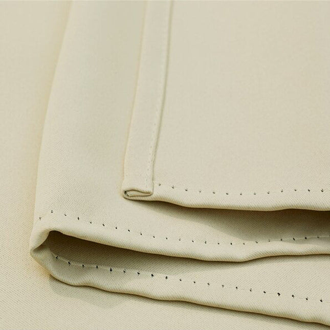 Cortina de exterior opaca color crema