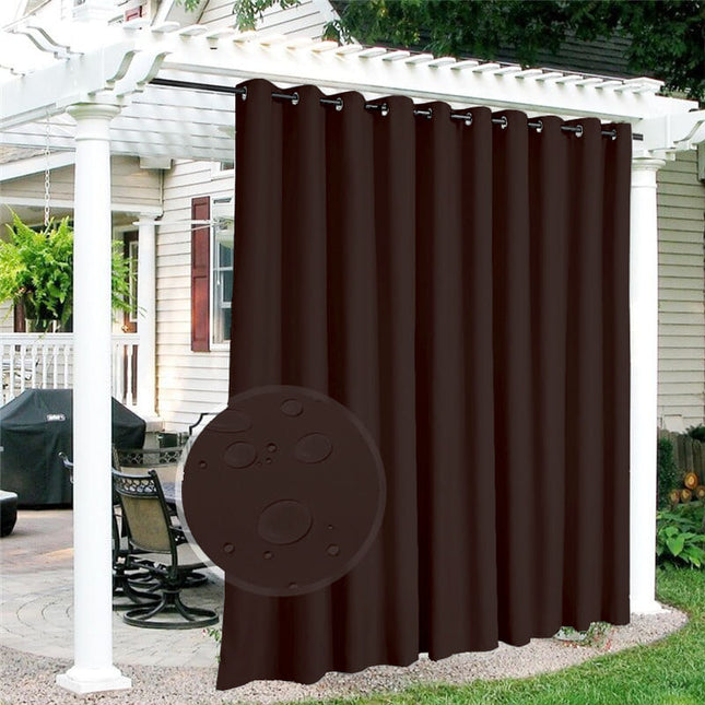 Cortina exterior opaca color chocolate
