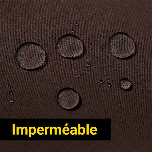 Cortina exterior opaca color chocolate