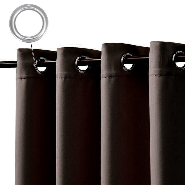 Cortina exterior opaca color chocolate