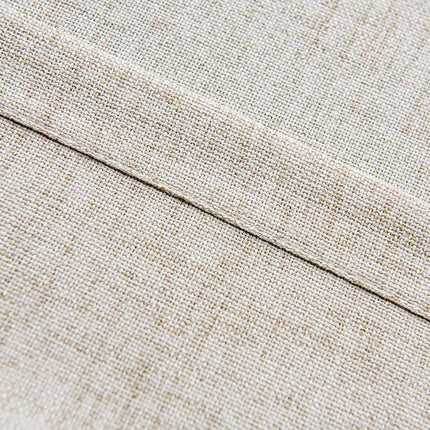 Visillo de lino beige con borde
