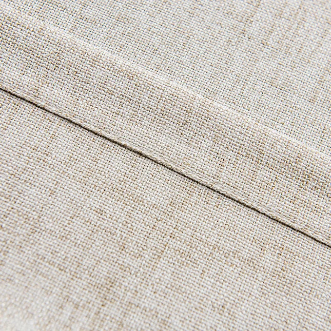 Visillo de lino beige con borde