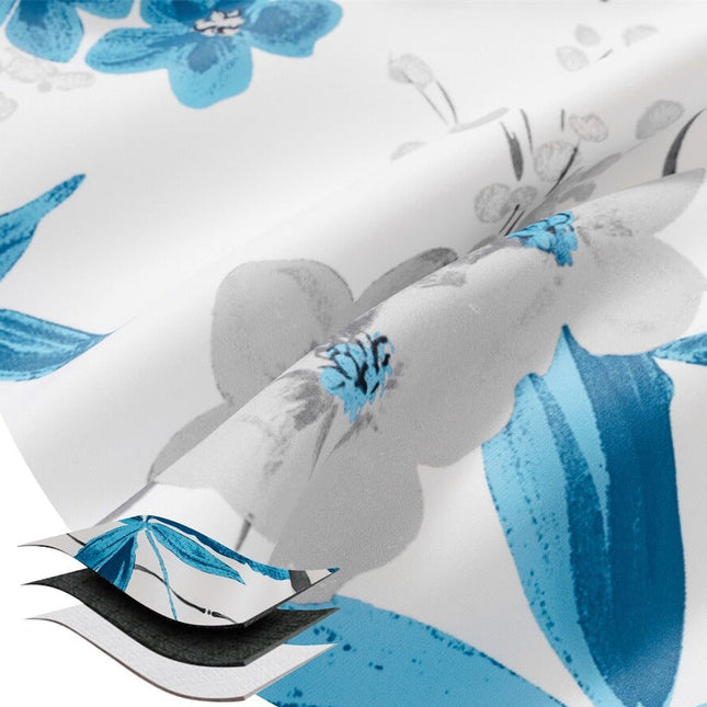Cortina con estampado de bambú floral