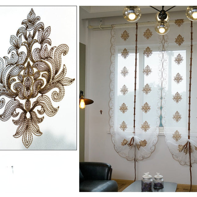 Visillo Plegable Bordado para Salón