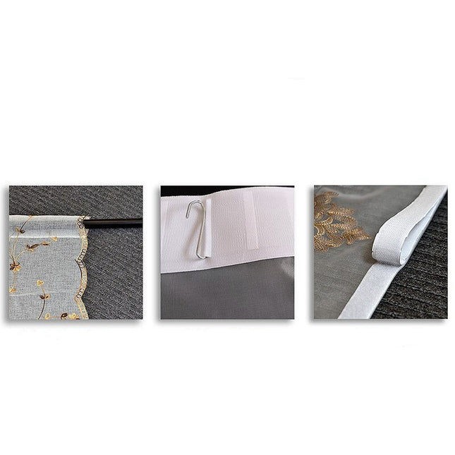 Visillo Plegable Bordado para Salón