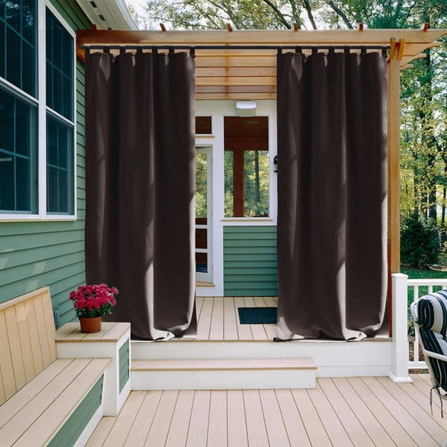 Cortina para exterior con presillas para terraza