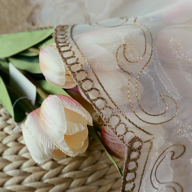 Visillo Plegable Bordado para Salón